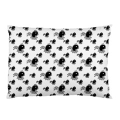 Sketchy Style Black Birds Motif Pattern Pillow Case (two Sides) by dflcprintsclothing