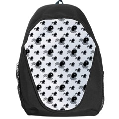 Sketchy Style Black Birds Motif Pattern Backpack Bag by dflcprintsclothing