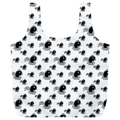 Sketchy Style Black Birds Motif Pattern Full Print Recycle Bag (xl) by dflcprintsclothing