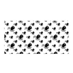 Sketchy Style Black Birds Motif Pattern Satin Wrap