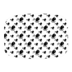 Sketchy Style Black Birds Motif Pattern Mini Square Pill Box by dflcprintsclothing