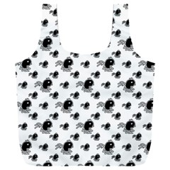 Sketchy Style Black Birds Motif Pattern Full Print Recycle Bag (xxl) by dflcprintsclothing