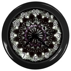 Moody Mandala Wall Clock (black) by MRNStudios