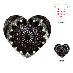 Moody Mandala Playing Cards Single Design (heart) by MRNStudios