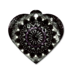 Moody Mandala Dog Tag Heart (two Sides) by MRNStudios