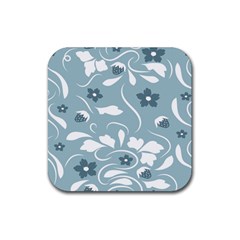 Folk Flowers Pattern Floral Surface Design Seamless Pattern Rubber Coaster (square)  by Eskimos