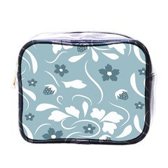 Folk Flowers Pattern Floral Surface Design Seamless Pattern Mini Toiletries Bag (one Side) by Eskimos