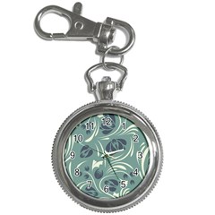 Folk Flowers Pattern Floral Surface Design Seamless Pattern Key Chain Watches by Eskimos