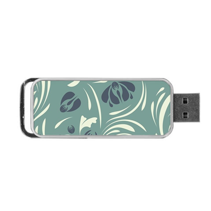 Folk flowers pattern Floral surface design Seamless pattern Portable USB Flash (Two Sides)