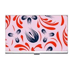 Folk Flowers Pattern Floral Surface Design Seamless Pattern Business Card Holder by Eskimos