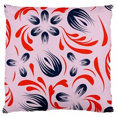 Folk Flowers Pattern Floral Surface Design Seamless Pattern Large Flano Cushion Case (one Side) by Eskimos