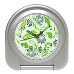 Folk flowers pattern Floral surface design Seamless pattern Travel Alarm Clock Front