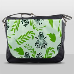 Folk Flowers Pattern Floral Surface Design Seamless Pattern Messenger Bag by Eskimos