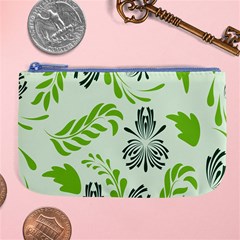 Folk Flowers Pattern Floral Surface Design Seamless Pattern Large Coin Purse by Eskimos