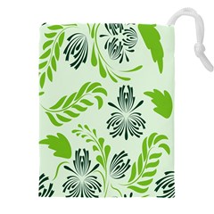 Folk Flowers Pattern Floral Surface Design Seamless Pattern Drawstring Pouch (4xl) by Eskimos