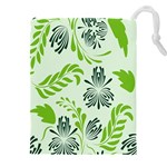 Folk flowers pattern Floral surface design Seamless pattern Drawstring Pouch (4XL) Front