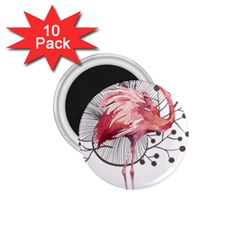 Watercolor Flamingo 1 75  Magnets (10 Pack)  by webstylecreations