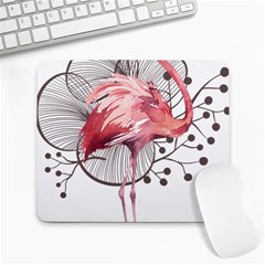 Watercolor Flamingo Large Mousepads by webstylecreations