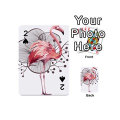 Watercolor Flamingo Playing Cards 54 Designs (mini) by webstylecreations