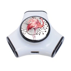 Watercolor Flamingo 3-port Usb Hub by webstylecreations