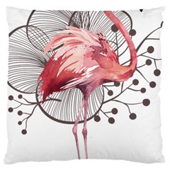 Watercolor Flamingo Large Cushion Case (two Sides) by webstylecreations