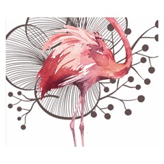 Watercolor Flamingo Double Sided Flano Blanket (small) 