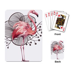 Watercolor Flamingo Playing Cards Single Design (rectangle)