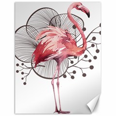 Watercolor Flamingo Canvas 12  X 16  by webstylecreations