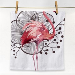 Watercolor Flamingo Face Towel by webstylecreations