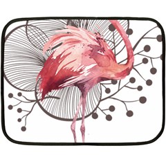 Watercolor Flamingo Fleece Blanket (mini)