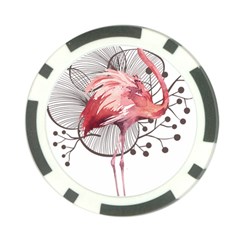 Watercolor Flamingo Poker Chip Card Guard (10 Pack)