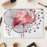 Watercolor Flamingo Cosmetic Bag (XL) Back