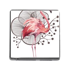 Watercolor Flamingo Memory Card Reader (square 5 Slot) by webstylecreations