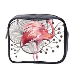 Watercolor Flamingo Mini Toiletries Bag (two Sides) by webstylecreations