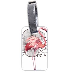 Watercolor Flamingo Luggage Tag (two Sides) by webstylecreations