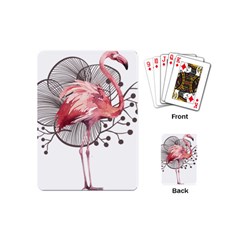 Watercolor Flamingo Playing Cards Single Design (mini)