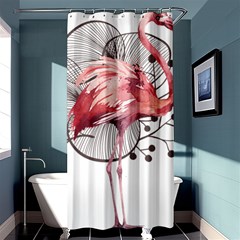 Watercolor Flamingo Shower Curtain 36  X 72  (stall)  by webstylecreations