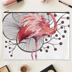 Watercolor Flamingo Cosmetic Bag (xxxl) by webstylecreations