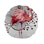 Watercolor Flamingo Standard 15  Premium Round Cushions Front