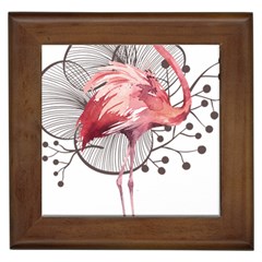 Watercolor Flamingo Framed Tile by webstylecreations