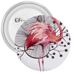 Watercolor Flamingo 3  Buttons by webstylecreations