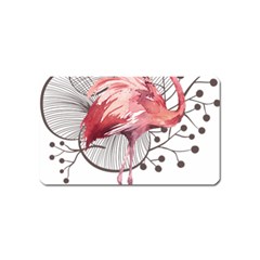 Watercolor Flamingo Magnet (name Card) by webstylecreations