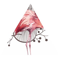 Watercolor Flamingo Wooden Puzzle Triangle by webstylecreations