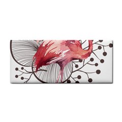 Watercolor Flamingo Hand Towel