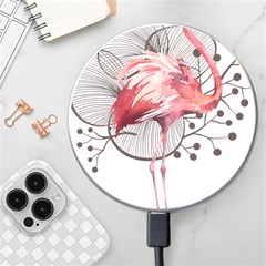 Watercolor Flamingo Wireless Charger by webstylecreations