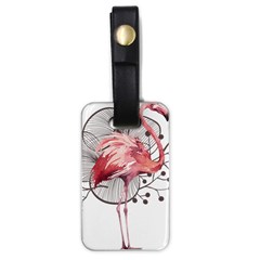 Watercolor Flamingo Luggage Tag (one Side) by webstylecreations