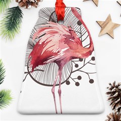 Watercolor Flamingo Ornament (bell)