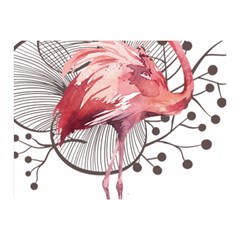 Watercolor Flamingo Double Sided Flano Blanket (mini)  by webstylecreations