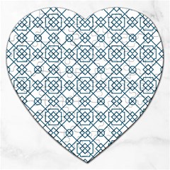 Arabic Vector Seamless Pattern Jigsaw Puzzle (heart) by webstylecreations