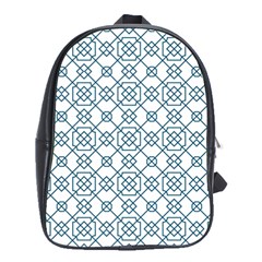 Arabic Vector Seamless Pattern School Bag (large) by webstylecreations